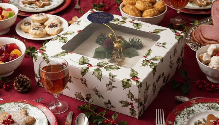 Large square Christmas Cake by Luke Evans