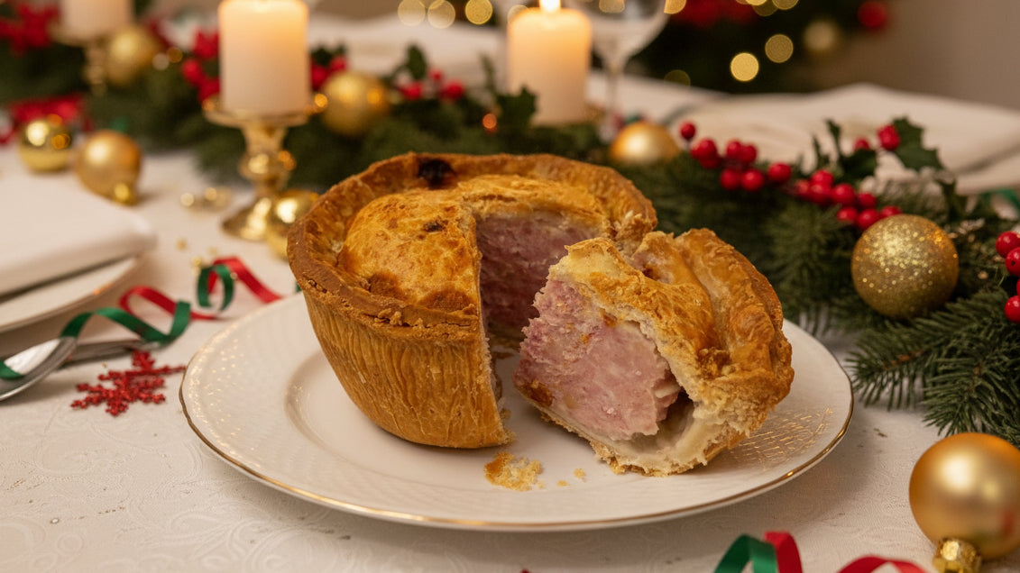 Luke Evans legendary traditional Christmas pork pie